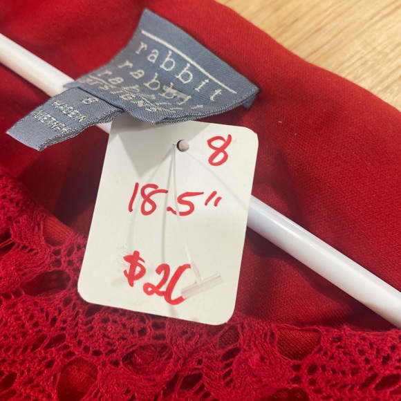 Rabbit Rabbit Rabbit Red Lace Fit & Flare Dress - Picture 7 of 7